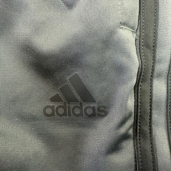 Adidas Men's Size M Tri Stripe Track Pants Gray Black Sporty Gym Sweatpants New - Picture 3 of 11